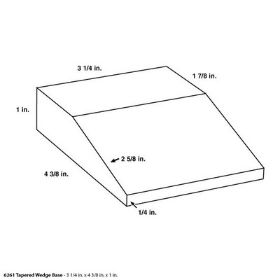 Tapered Front Base - 3 1/4" x 4 3/8" x 1"