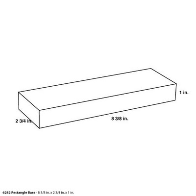 Rectangle Base - 8 3/8" x 2 3/4" x 1"