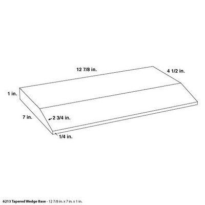 Tapered Front Base - 12 7/8" x 7" x 1"