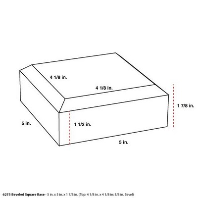 Square Base - 5" x 5" x 1 7/8"