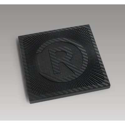 Square Carbon Fiber-Texture Coaster