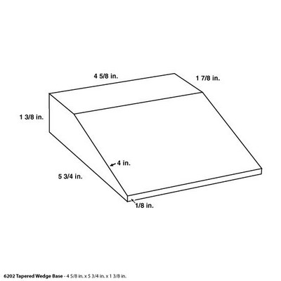 Tapered Front Base - 4 5/8" x 5 3/4" x 1 3/8"